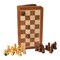 WE Games Travel Magnetic Wood Folding Chess Set, 7.375 inches
